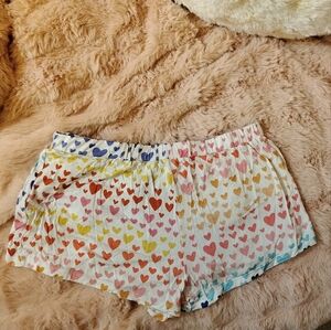Stripe & Stare Heart Pattern PJ Shorts Super Soft!